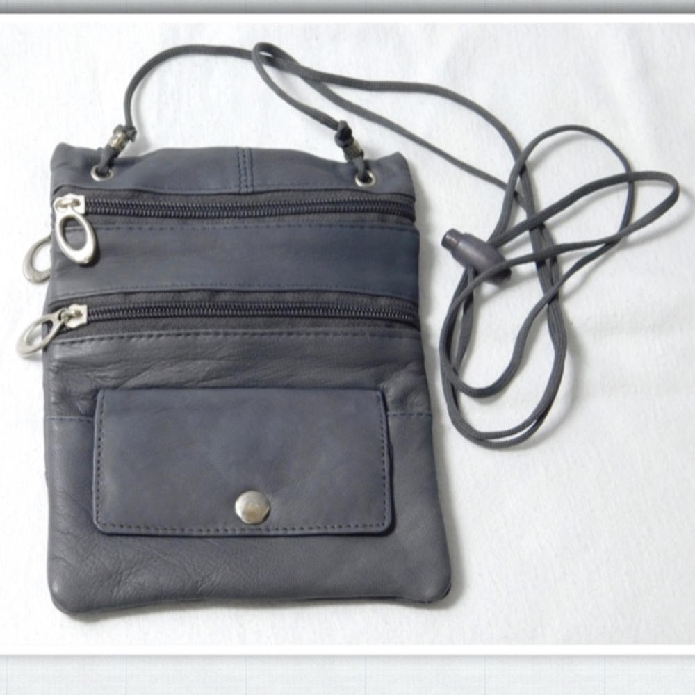 Marshal Mini Grey Leather Crossbody Bag